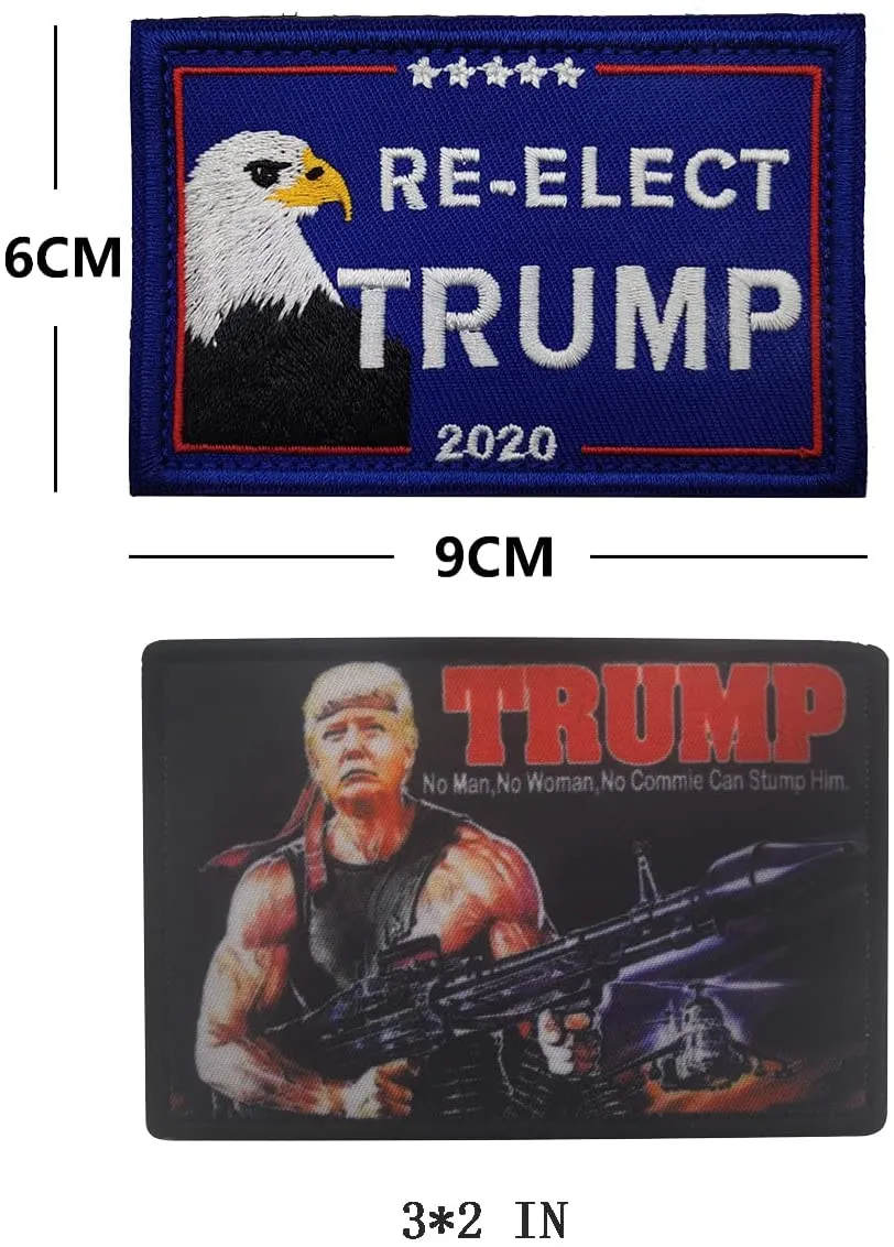 18 Pieces - Trump Iron on Sew-on Patches Trump 2024