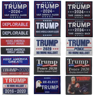 18 Pieces - Trump Iron on Sew-on Patches Trump 2024