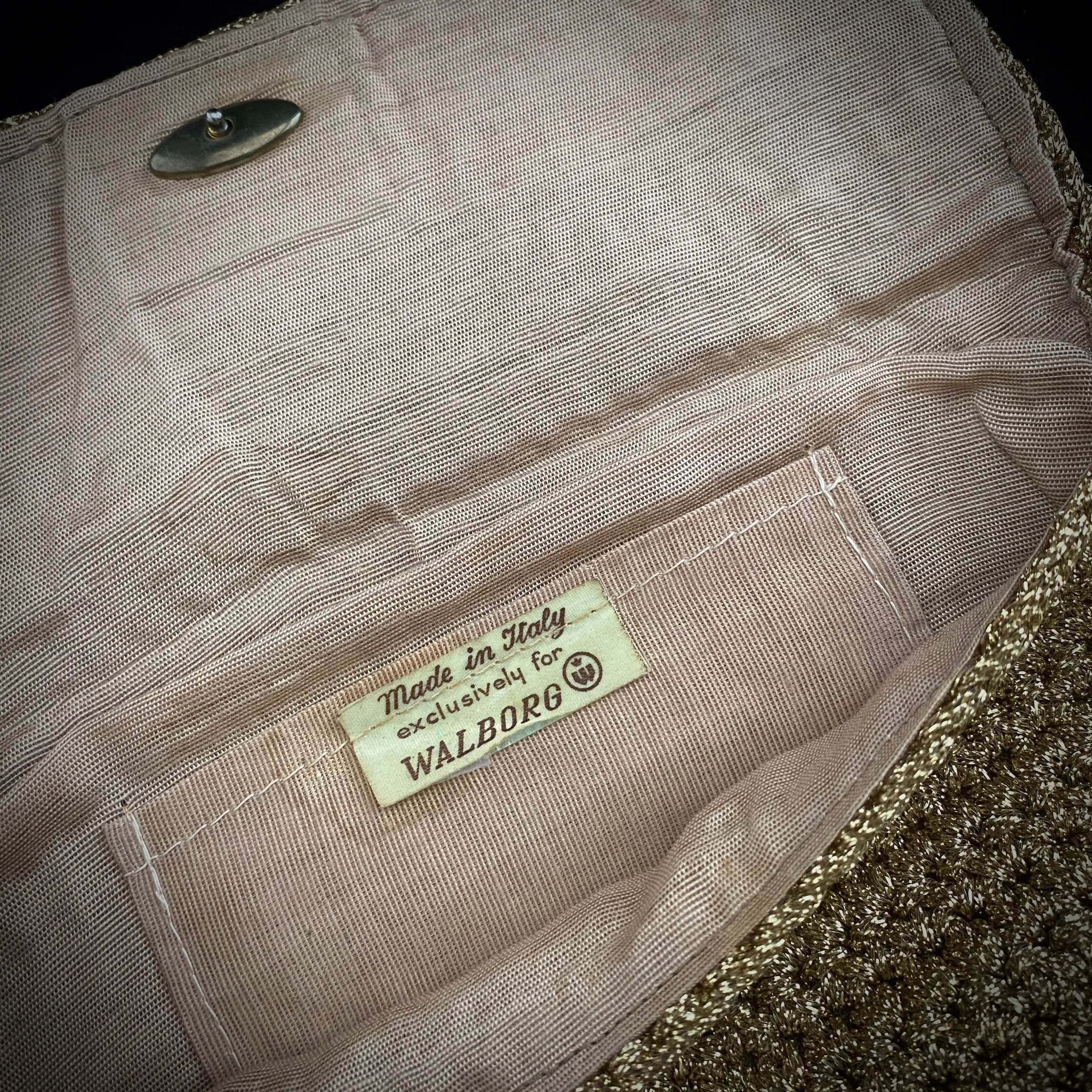 1960s Made In Italy Exclusively For Walborg Clutch Bag