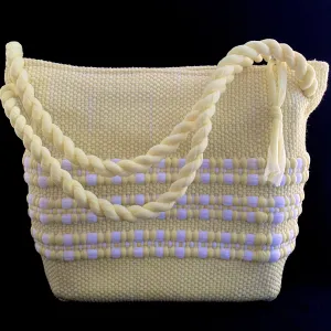 1960s Yellow Woven Handbag