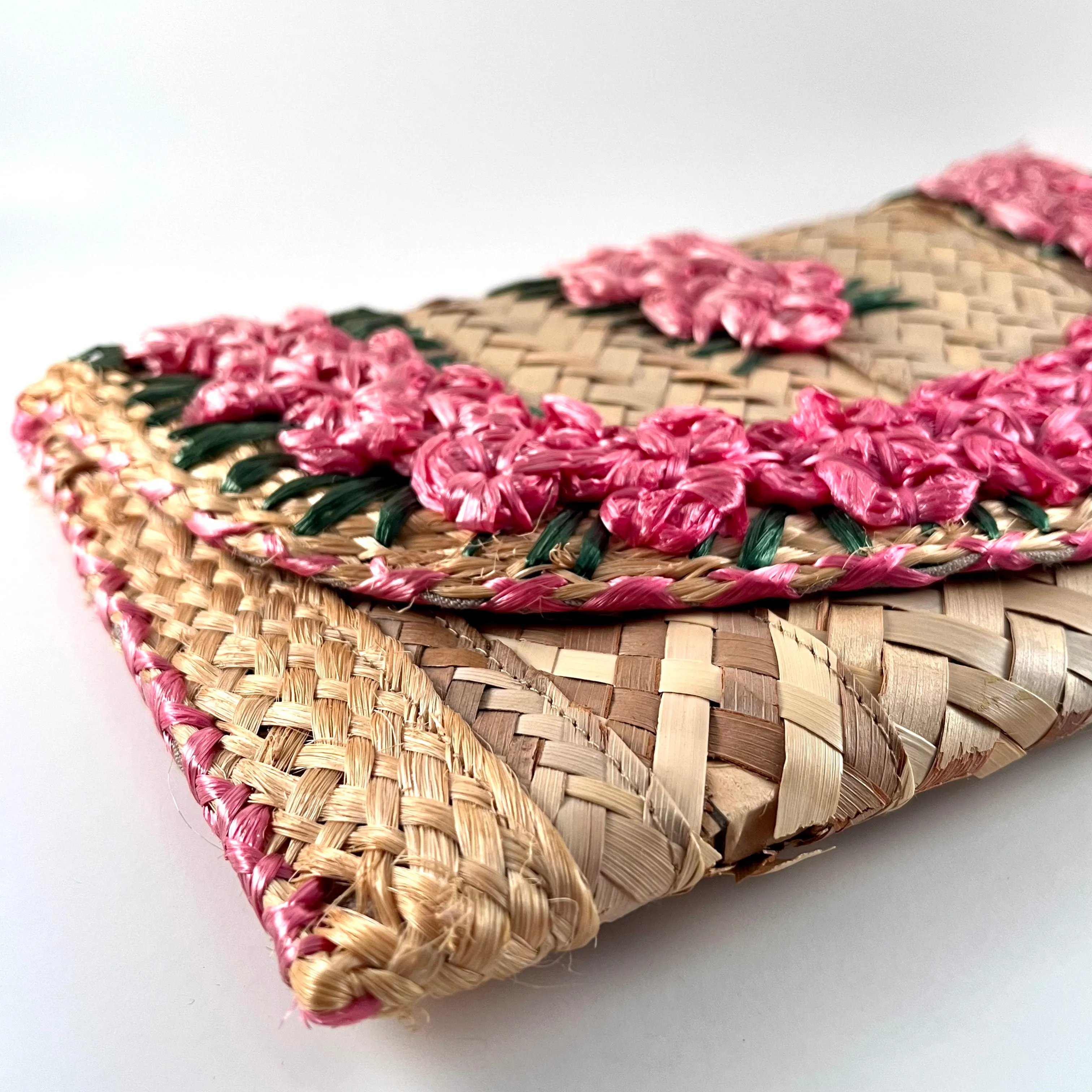 1960s/1970s Raffia & Straw Woven Clutch