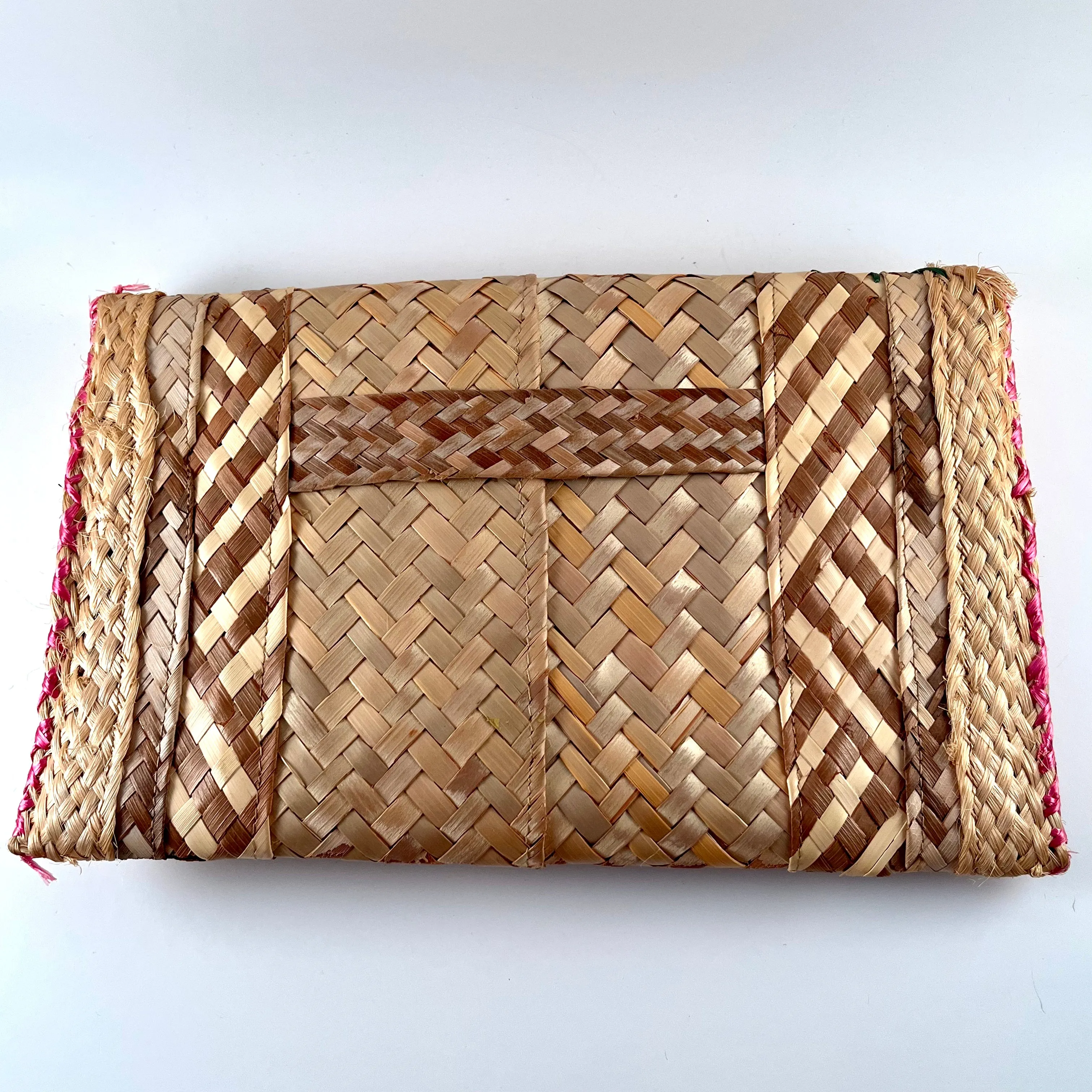 1960s/1970s Raffia & Straw Woven Clutch