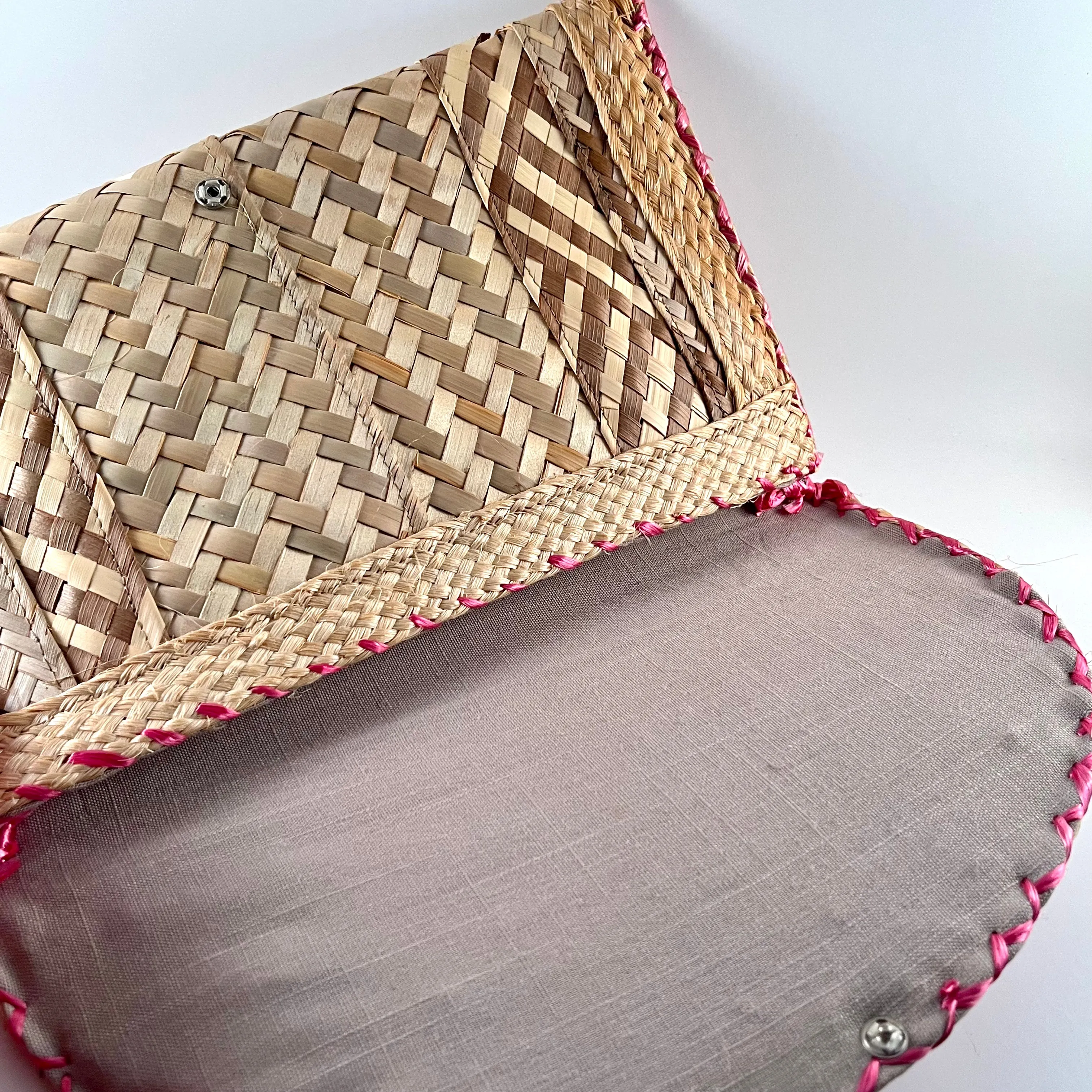 1960s/1970s Raffia & Straw Woven Clutch