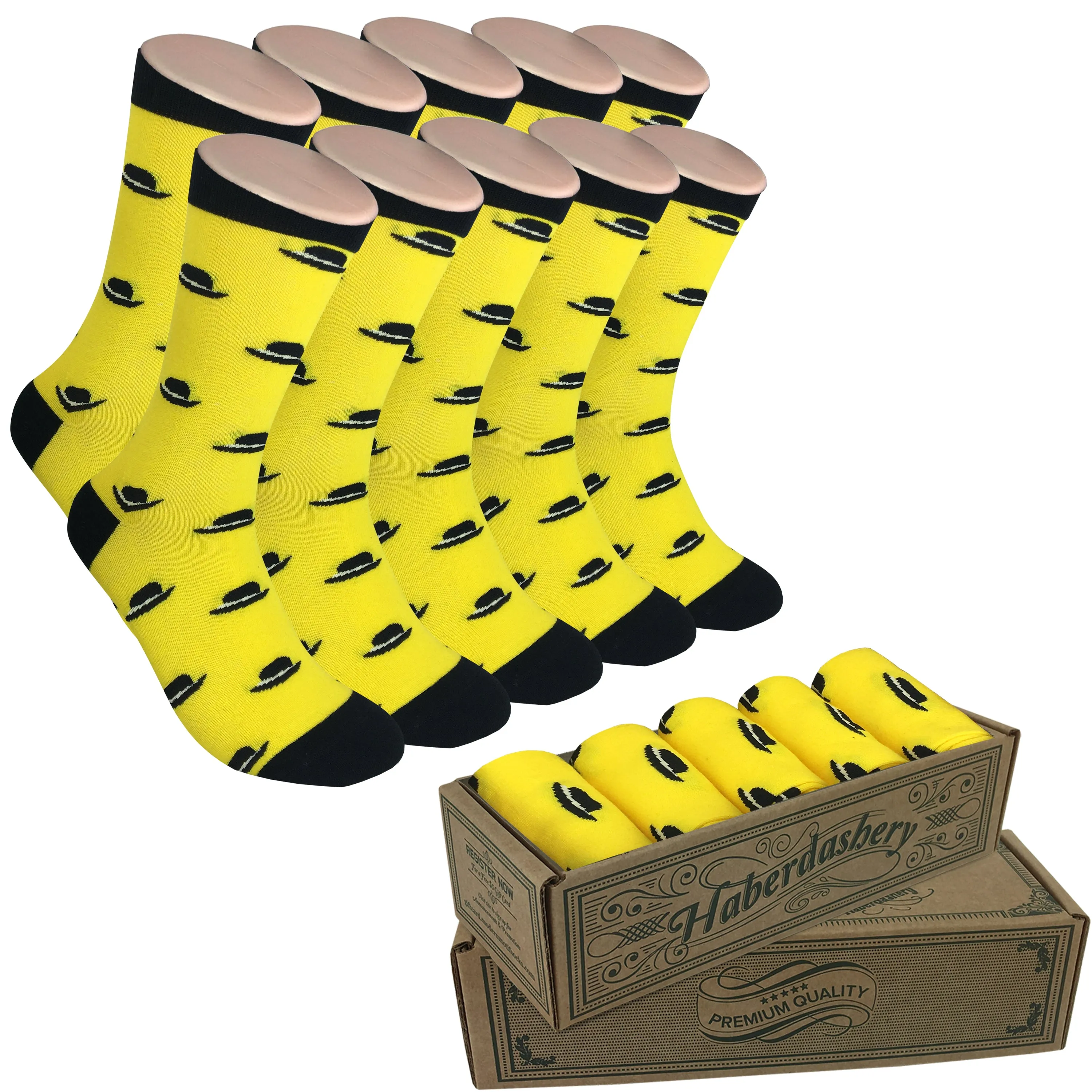 5 Pair Men Matching Fashion Dress Socks Gift Box-Groomsmen Weddings Party Socks