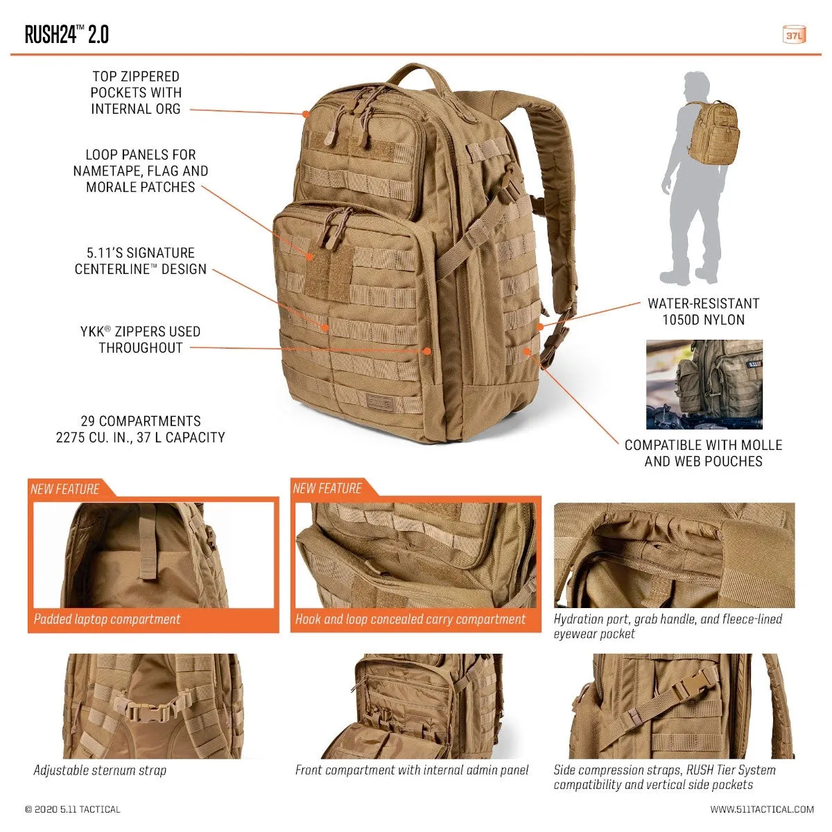 5.11 Tactical Rush 24 Backpack 2.0