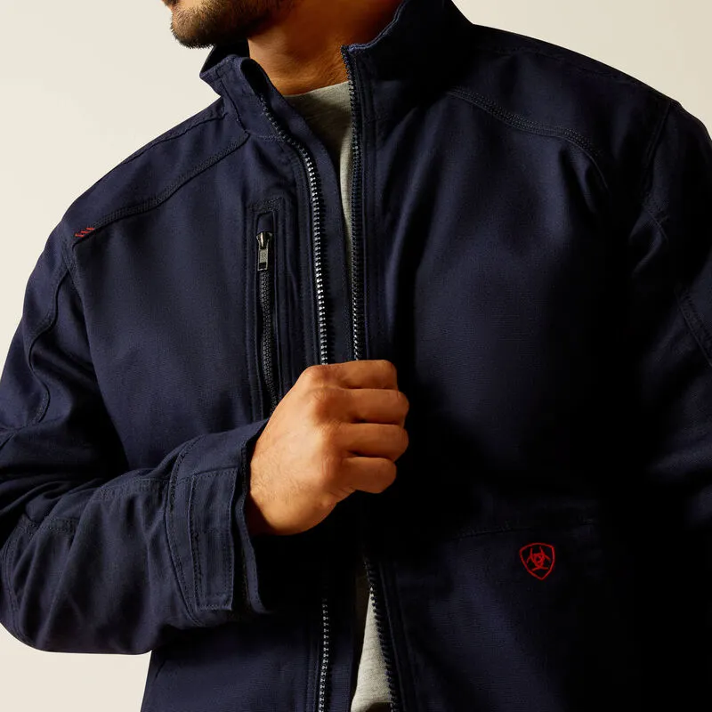 Ariat Men's Flame Resistant DuraLight Cordura Canvas Field Jacket Navy - 10052715