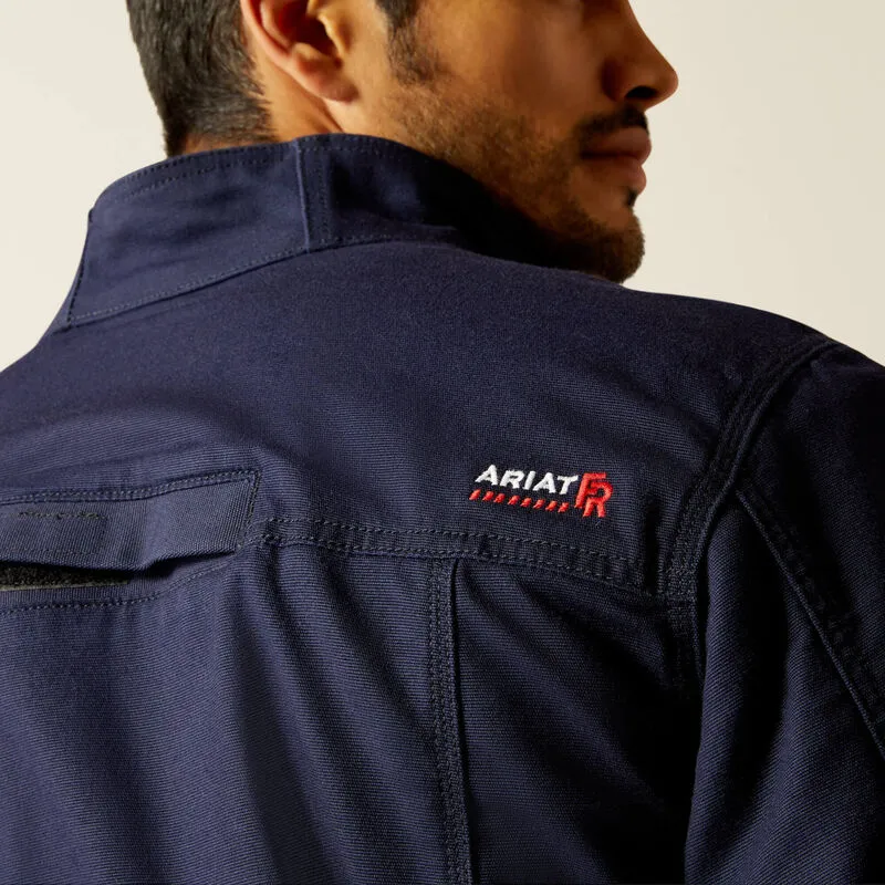 Ariat Men's Flame Resistant DuraLight Cordura Canvas Field Jacket Navy - 10052715