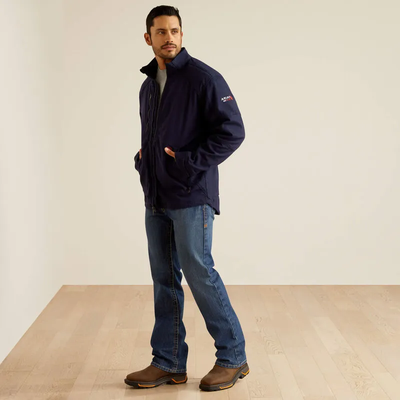 Ariat Men's Flame Resistant DuraLight Cordura Canvas Field Jacket Navy - 10052715
