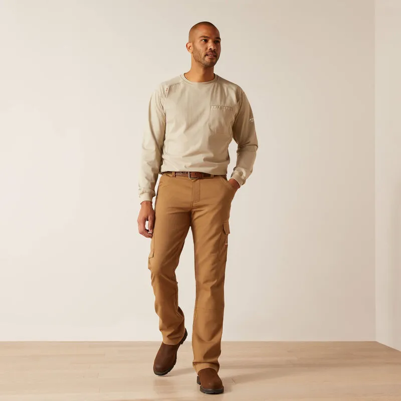 Ariat Men's Flame Resistant M7 Slim DuraStretch Straight Pant Khaki - 10048193