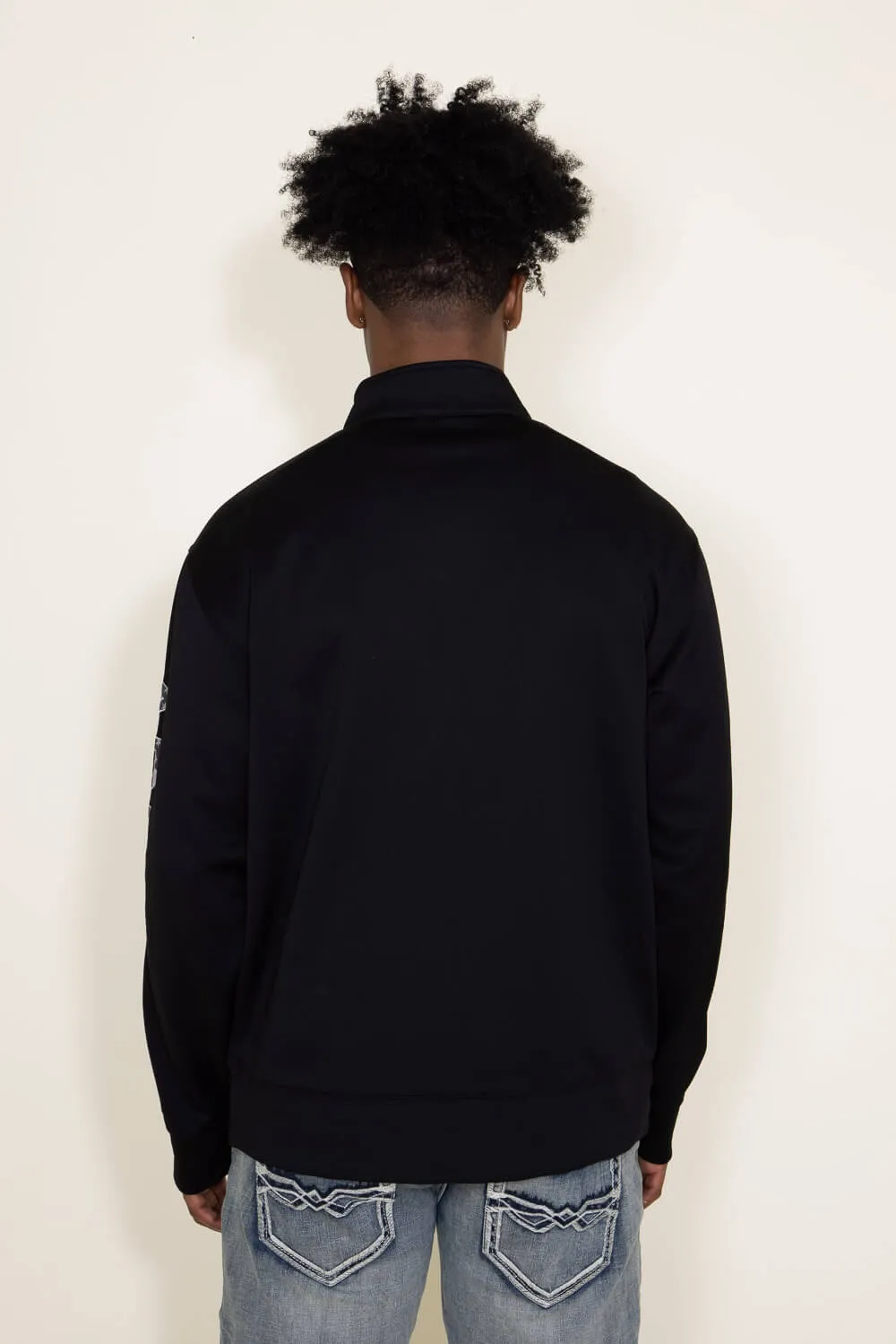 Ariat Team Logo 1/4 Zip Sweatshirt for Men in Black | 10032949-BLACKAMERICANA