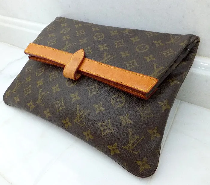 Authentic Louis Vuitton Monogram XL Envelope Clutch