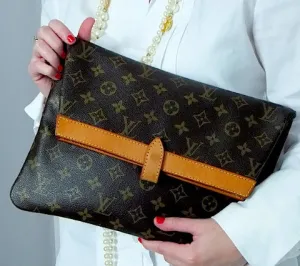 Authentic Louis Vuitton Monogram XL Envelope Clutch