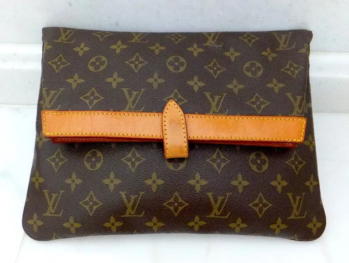 Authentic Louis Vuitton Monogram XL Envelope Clutch