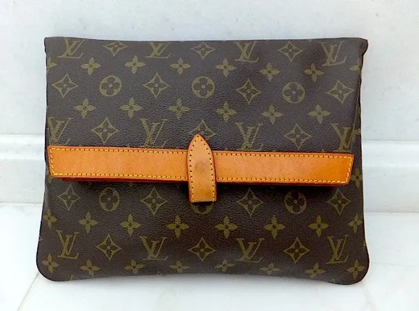 Authentic Louis Vuitton Monogram XL Envelope Clutch