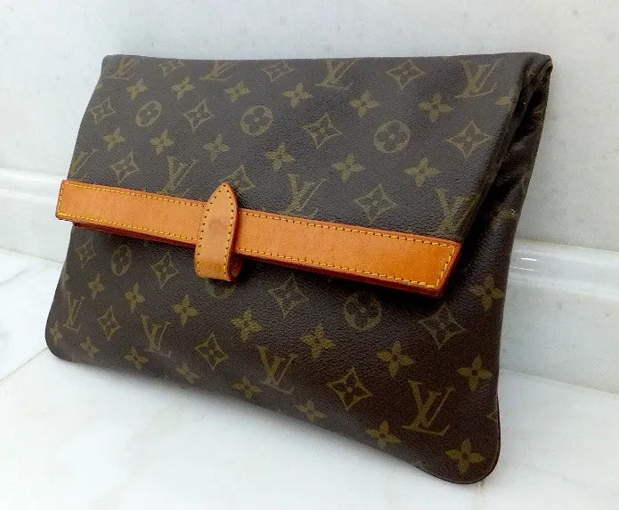 Authentic Louis Vuitton Monogram XL Envelope Clutch