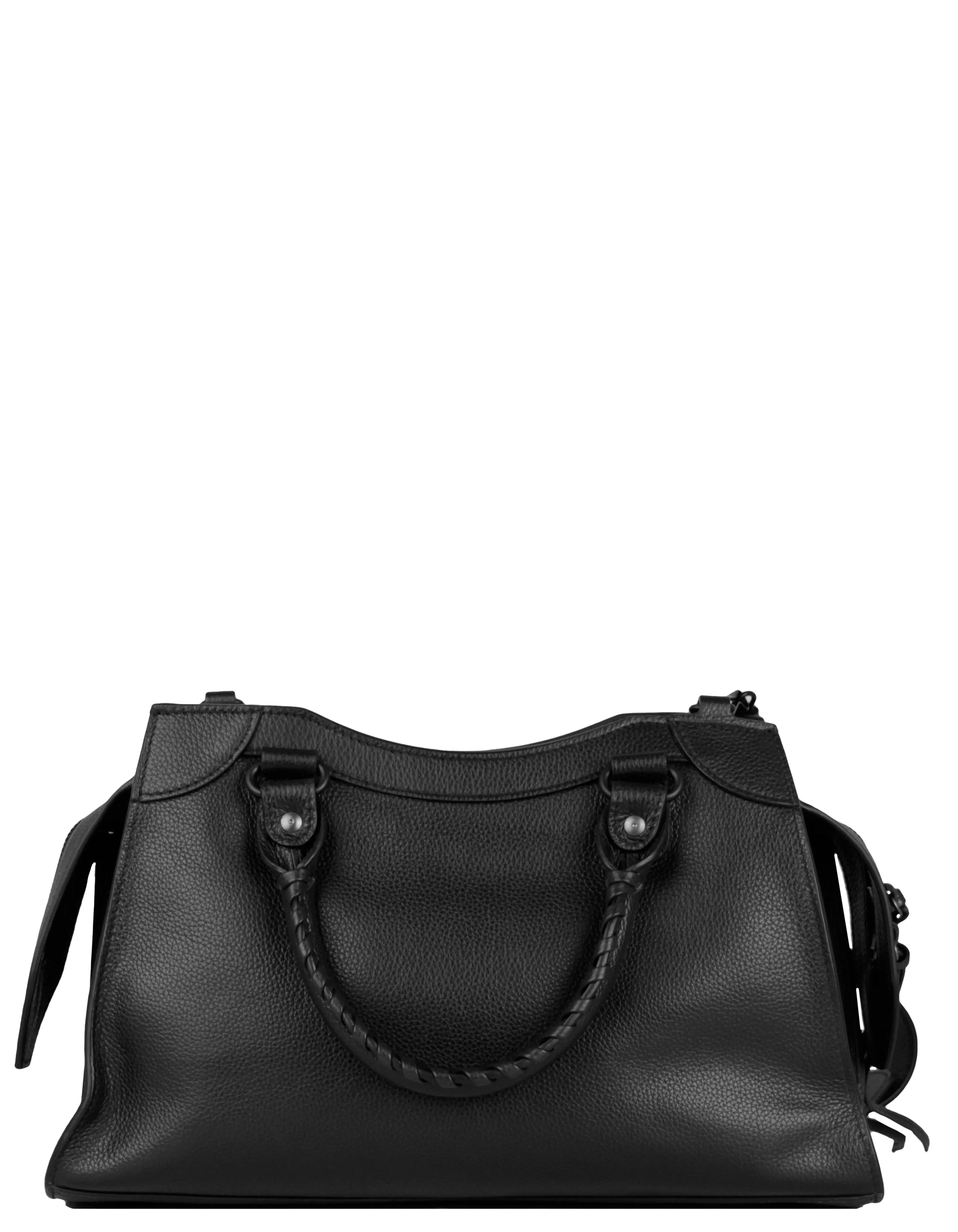 Balenciaga Black Grained Calfskin Neo Classic Hardware S City Crossbody Bag