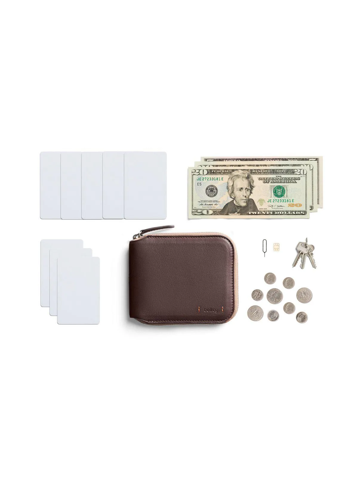 Bellroy Zip Wallet Premium Edition Aragon RFID