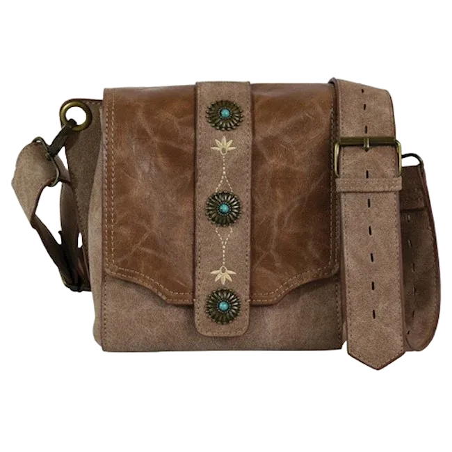 BG22000729 Catchfly Crossbody Taupe w/Concho Buckle