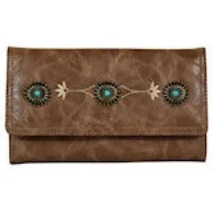 BG22000805W Wallet Catchfly Taupe w/Conchos