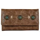 BG22000805W Wallet Catchfly Taupe w/Conchos