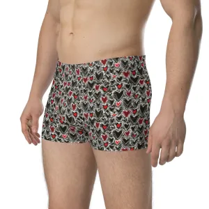 Black and Red Hearts - Crazy Ass Undies - Men's Boxer Briefs