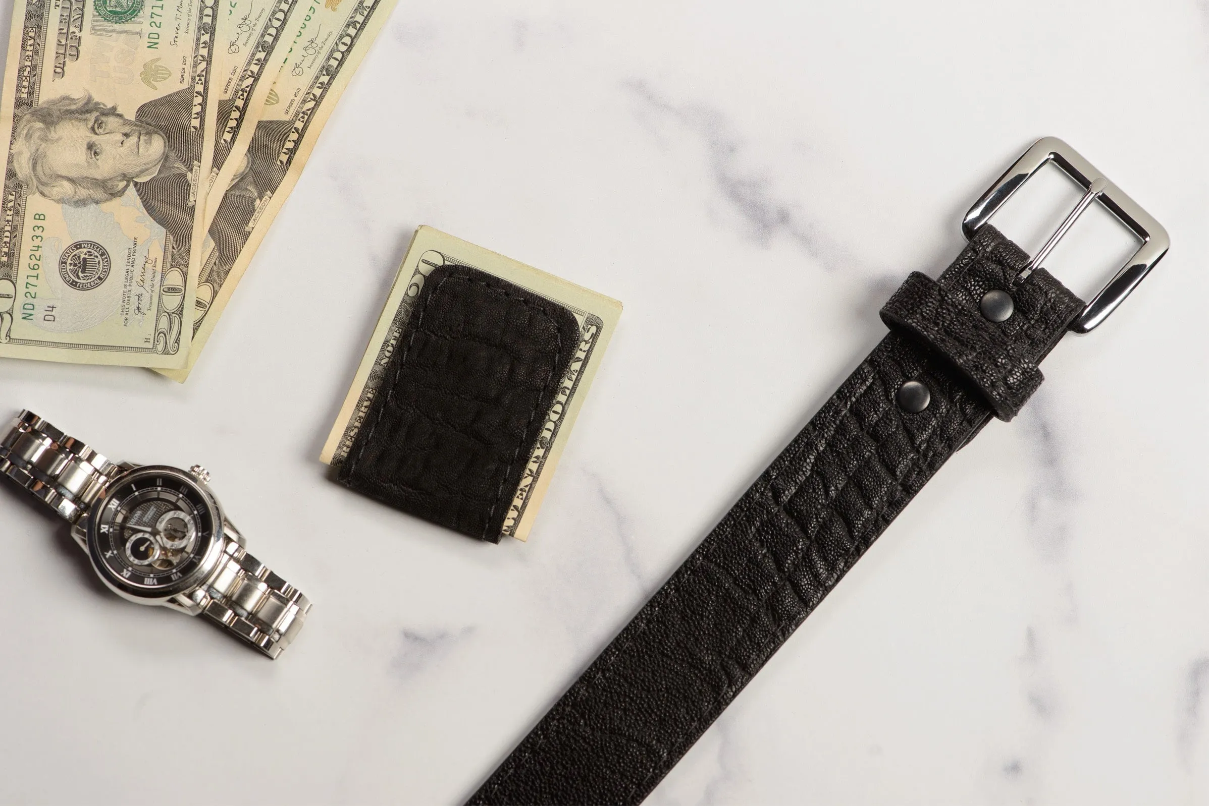 Black Elephant Men's Magnetic Money Clip