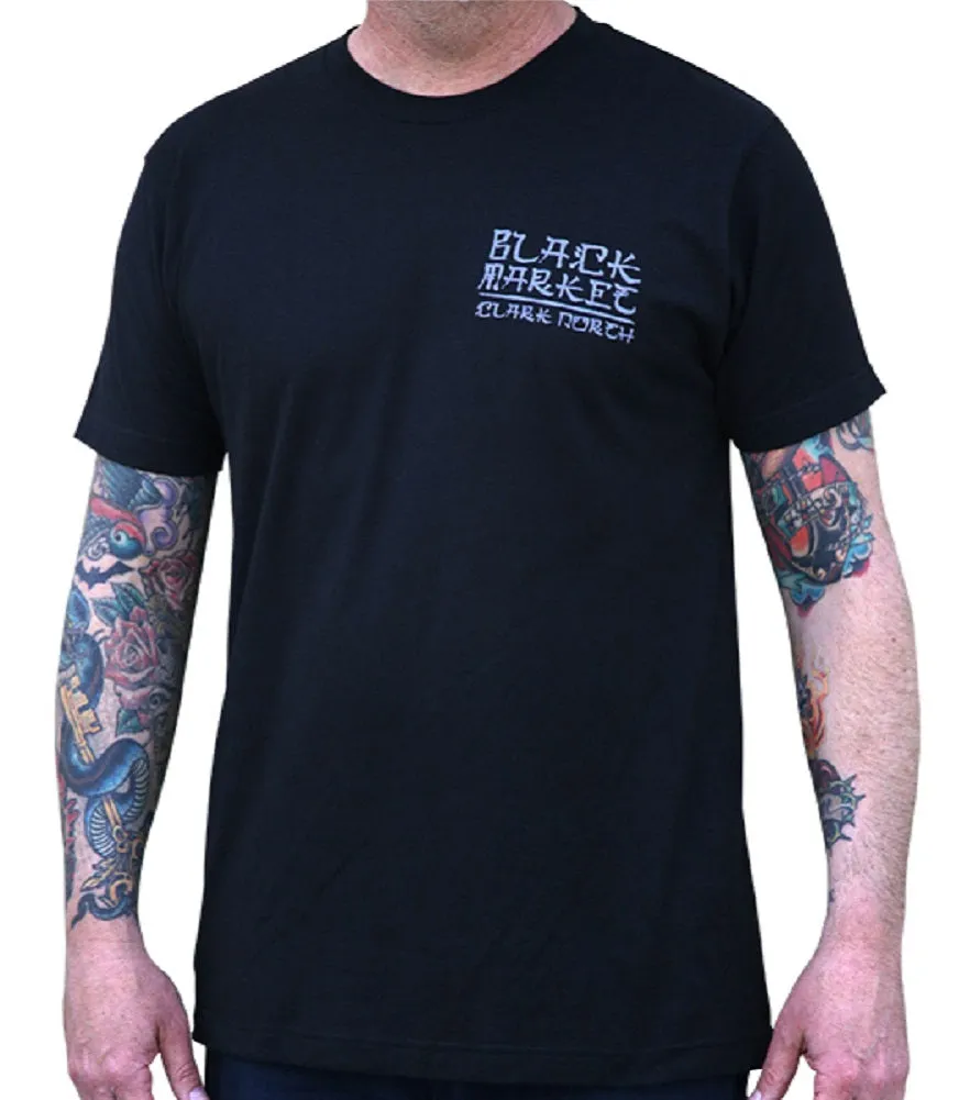 Black Market Octopus Crawl Men's Graphic T-Shirt Black