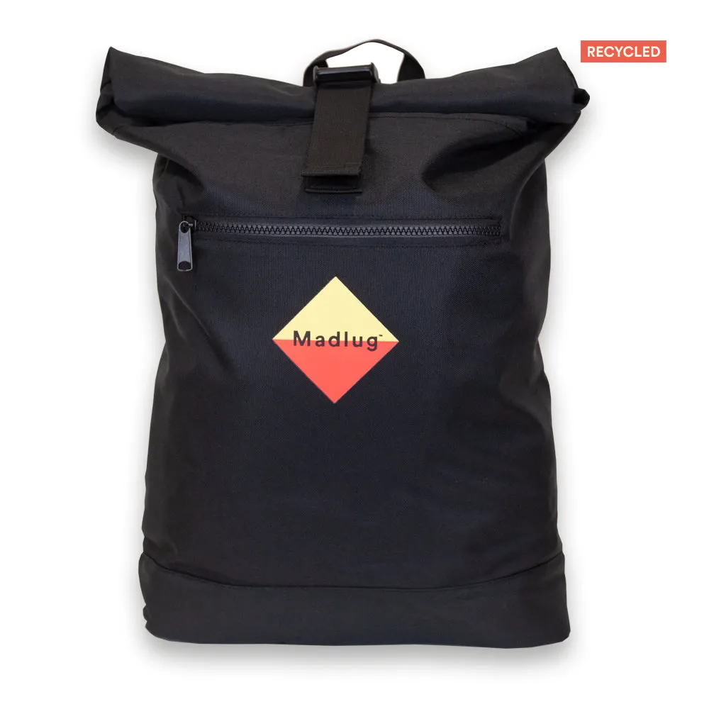 Black Roll-Top ECO Backpack