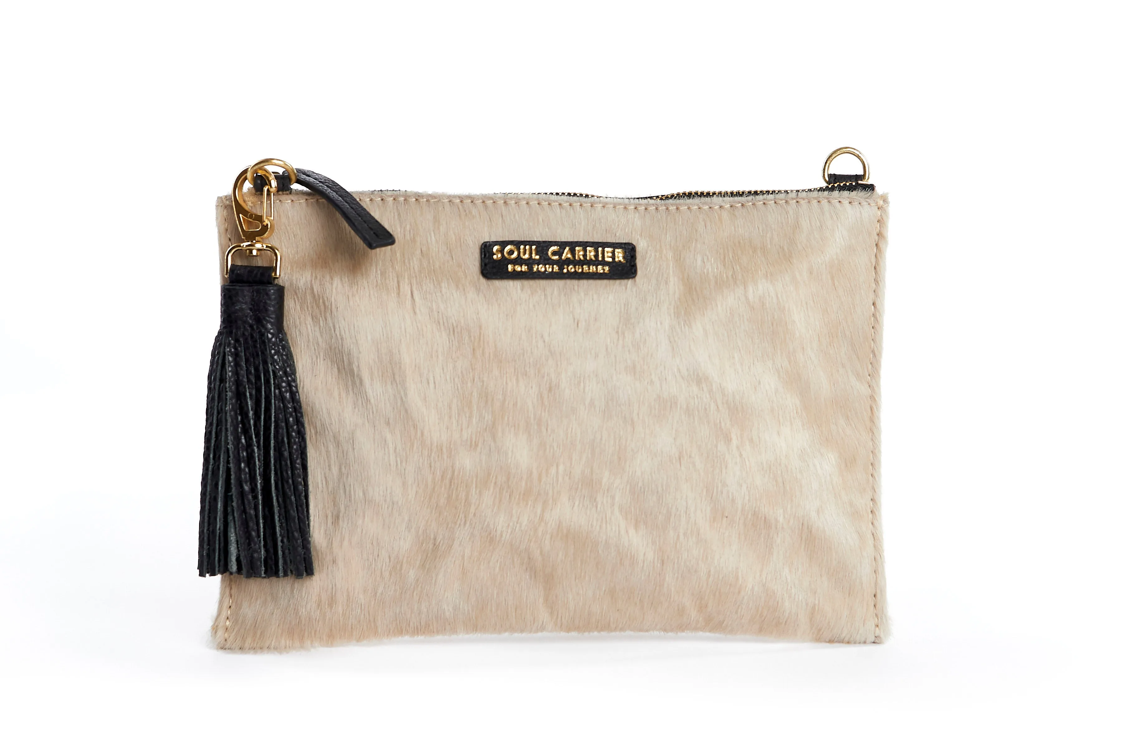 Blonde Cowhide Clutch