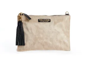 Blonde Cowhide Clutch