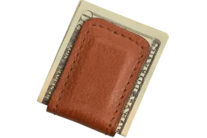 Brown American Bison Men's Magnetic Money Clip