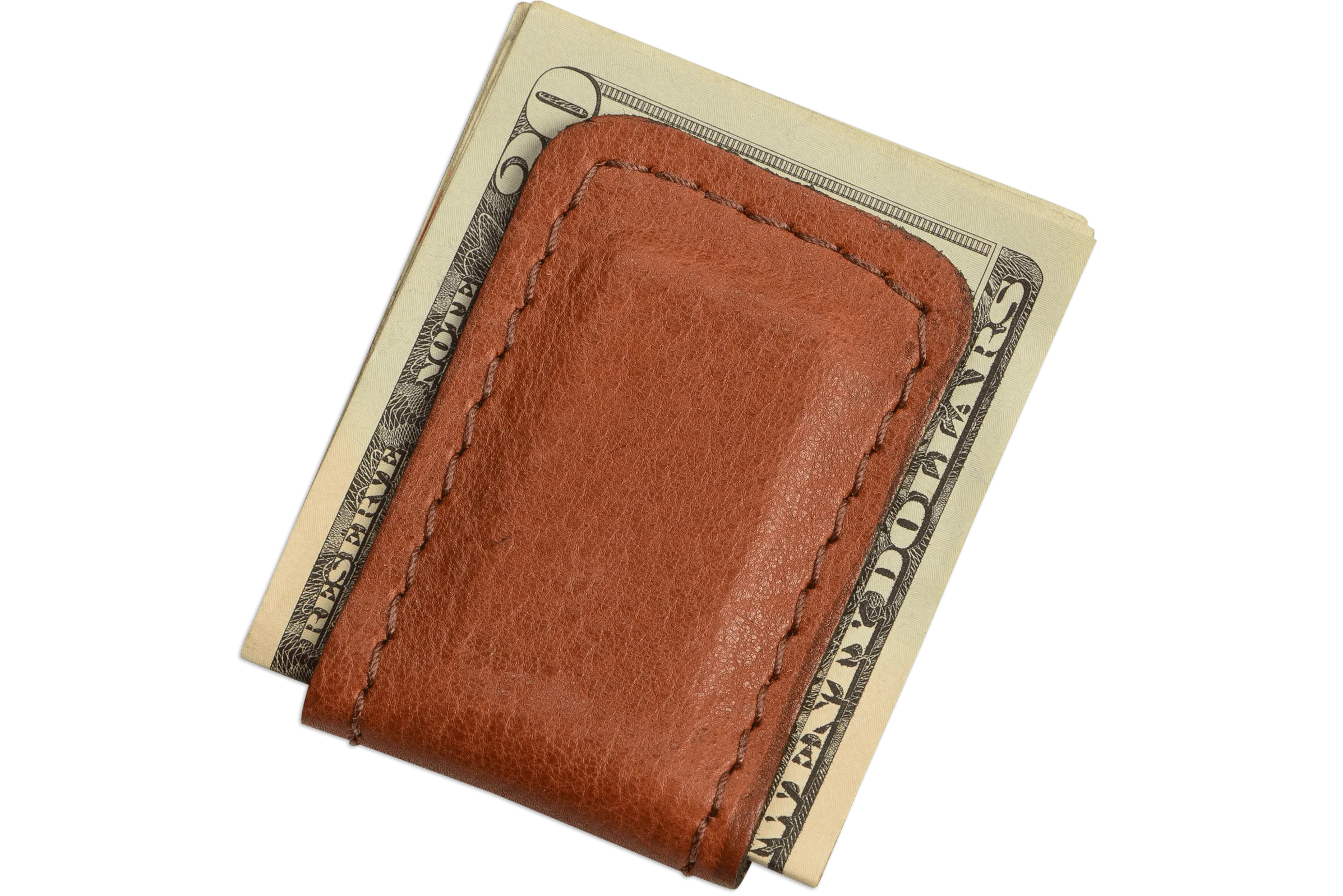 Brown American Bison Men's Magnetic Money Clip