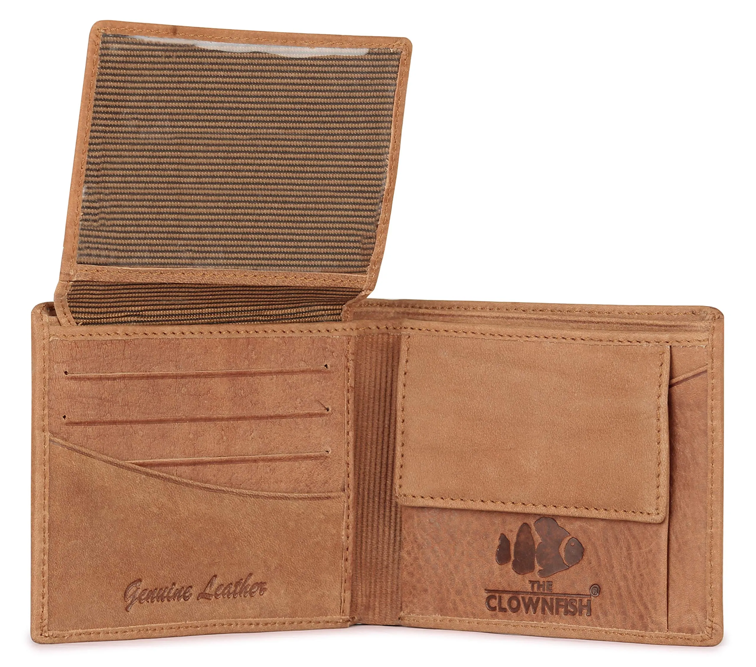 Brown Men's Wallet - Premium Leather, RFID Protected | Multiple Slots | Bi-Fold | Ochre-6