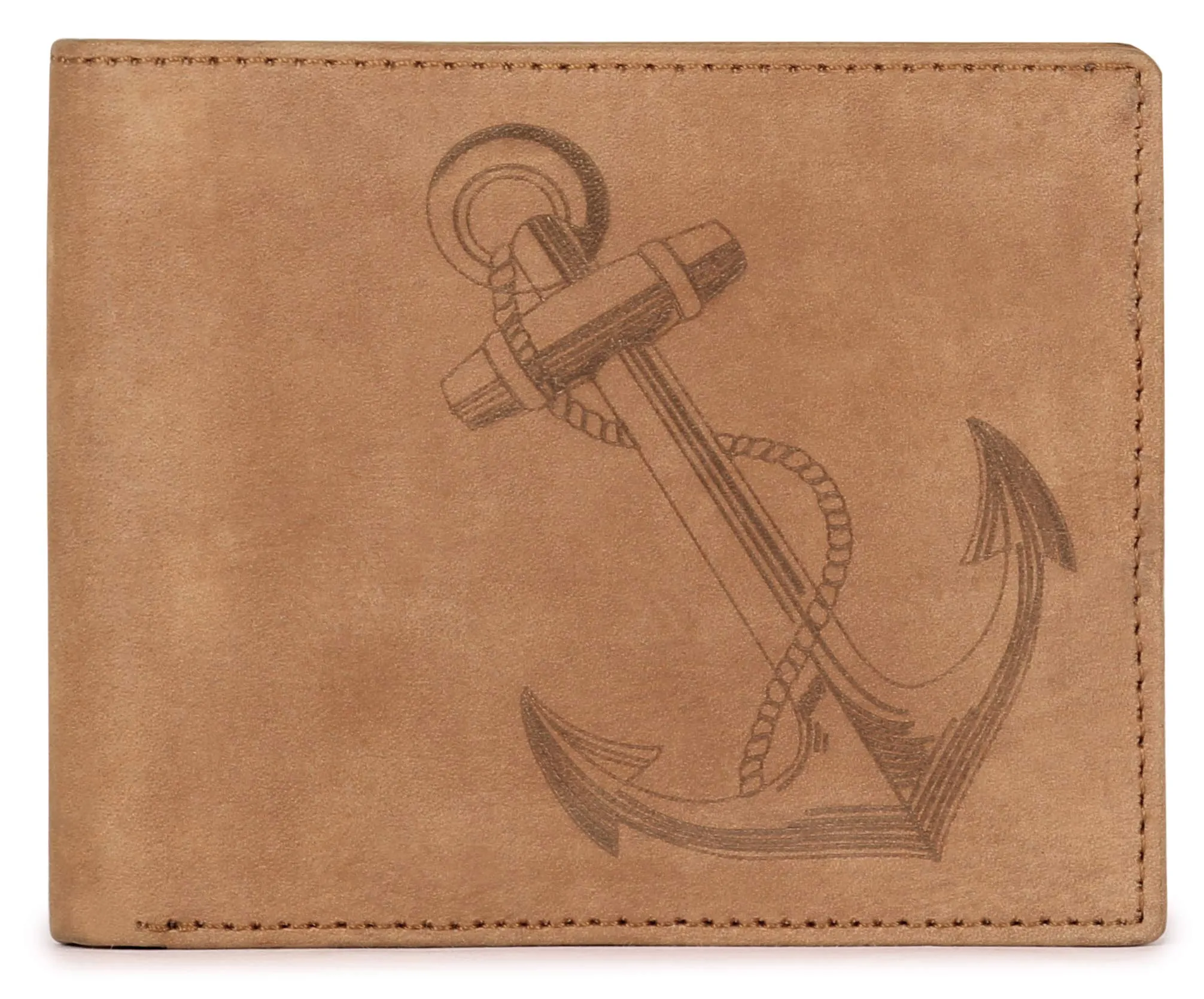 Brown Men's Wallet - Premium Leather, RFID Protected | Multiple Slots | Bi-Fold | Ochre-6