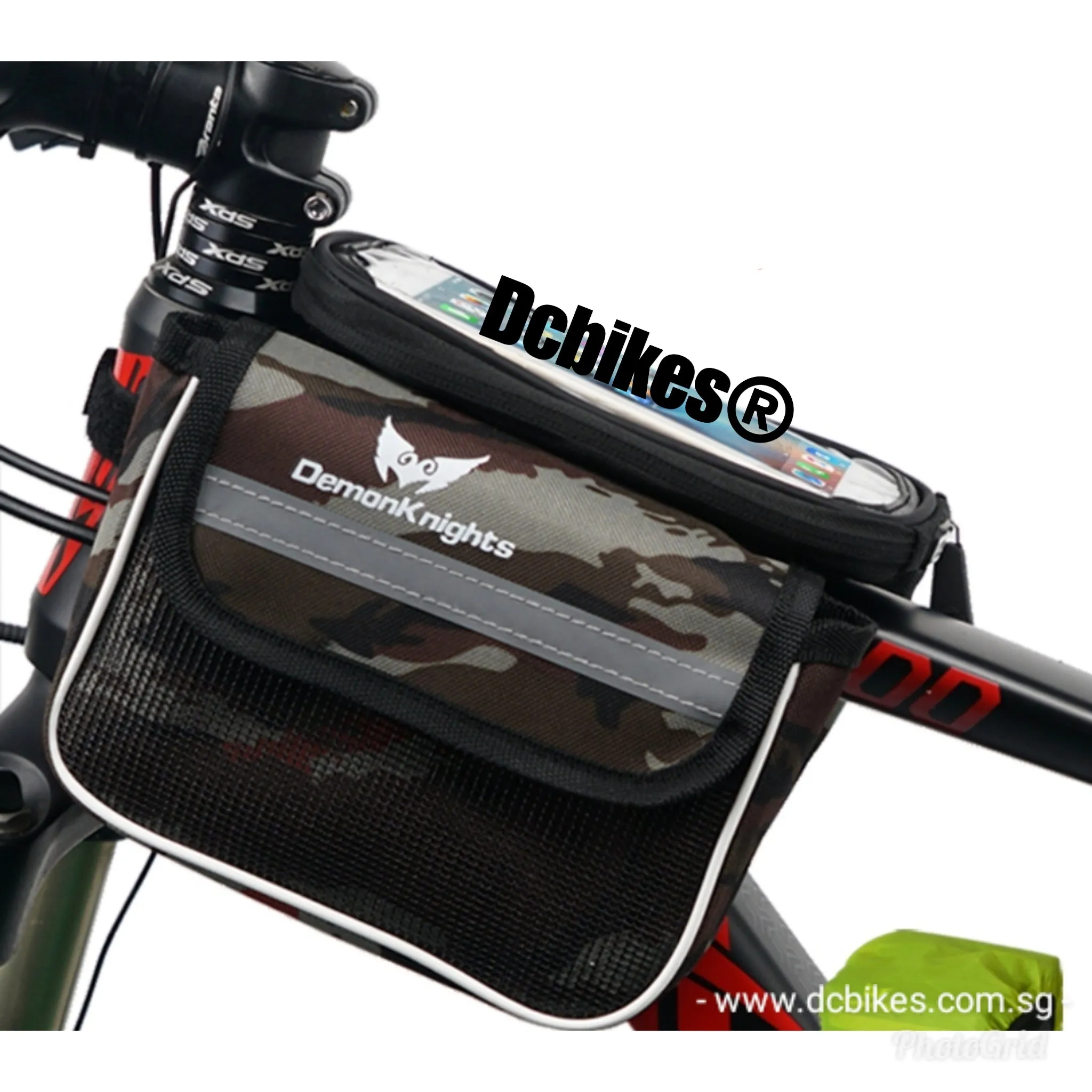 Camouflage Top Tube Frame Handphone Hp Holder Pouch   Rain Cover