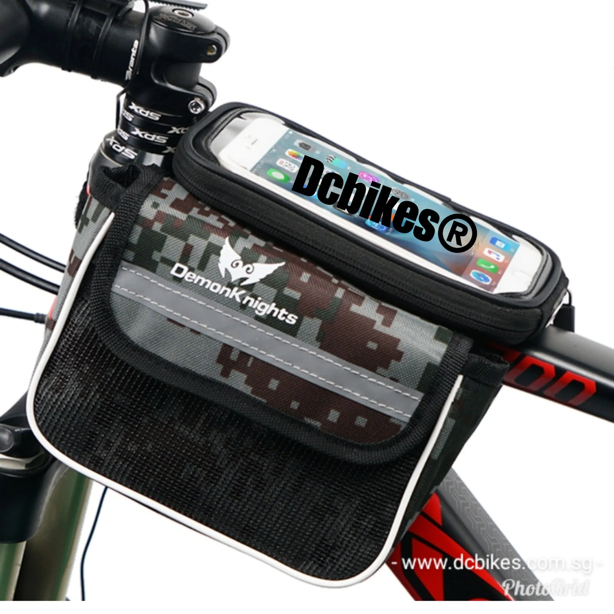 Camouflage Top Tube Frame Handphone Hp Holder Pouch   Rain Cover