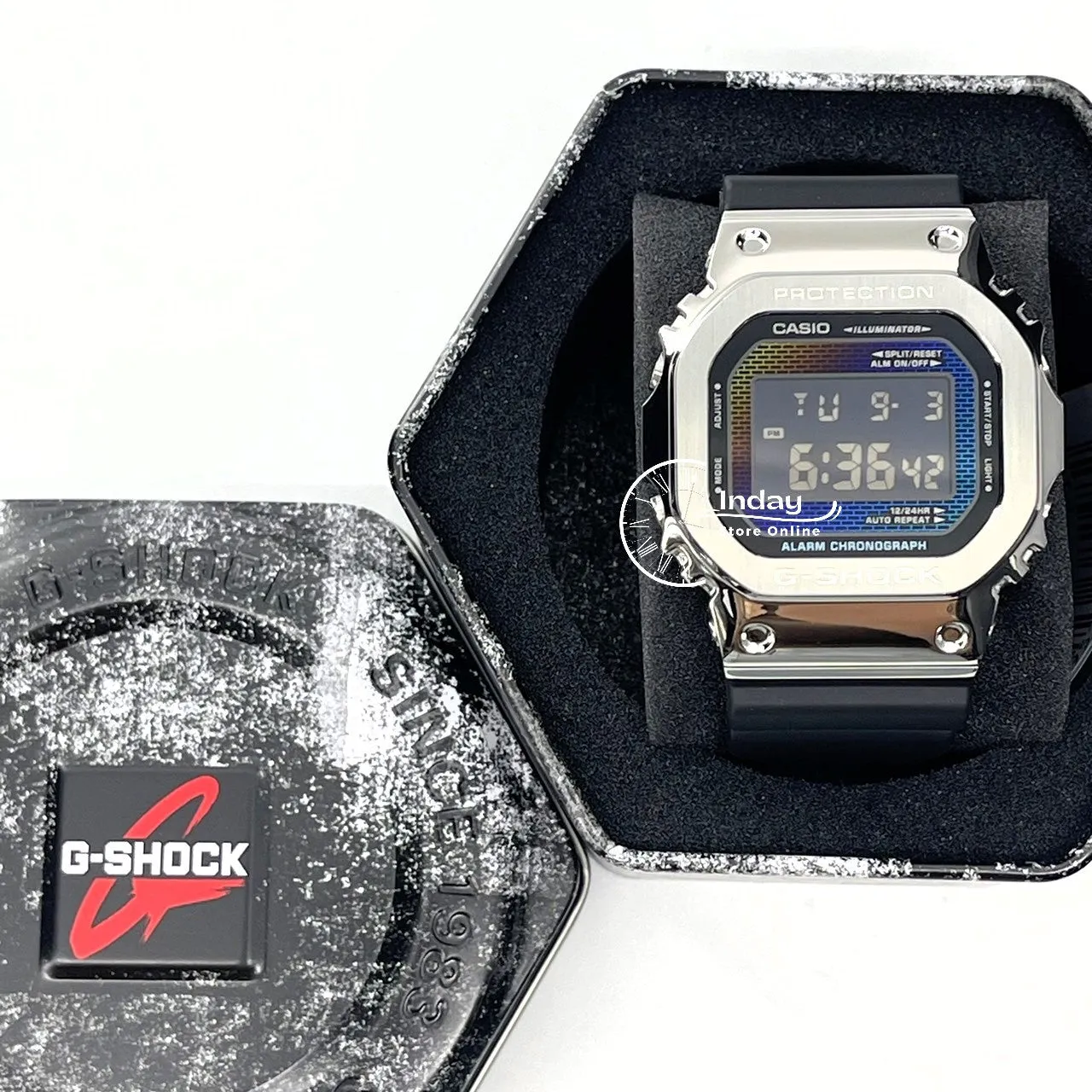 Casio G-Shock G-Steel Men's Watch GM-5600RW-1 Bio-based Resin Band Shock Resistant Mineral Glass Battery Life 5-Years