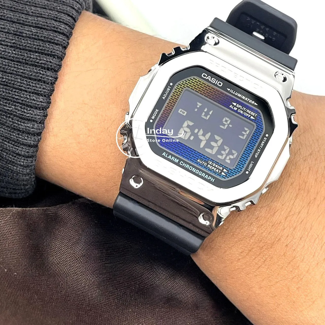 Casio G-Shock G-Steel Men's Watch GM-5600RW-1 Bio-based Resin Band Shock Resistant Mineral Glass Battery Life 5-Years