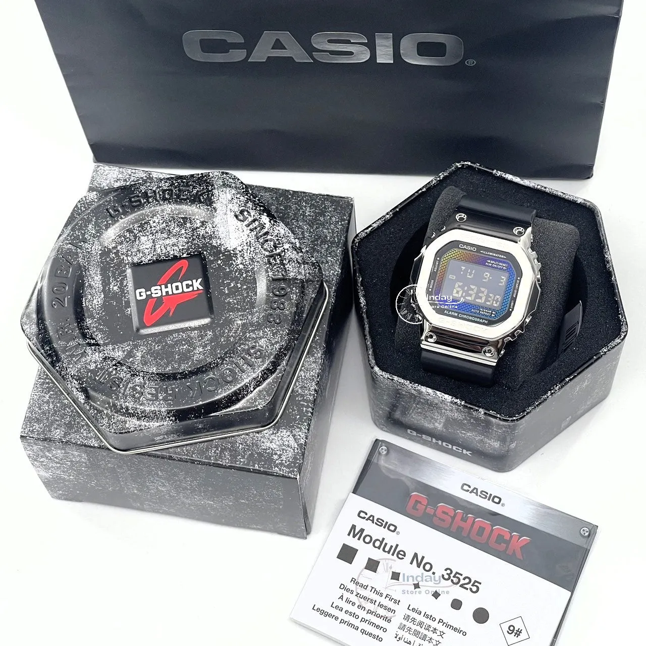 Casio G-Shock G-Steel Men's Watch GM-5600RW-1 Bio-based Resin Band Shock Resistant Mineral Glass Battery Life 5-Years