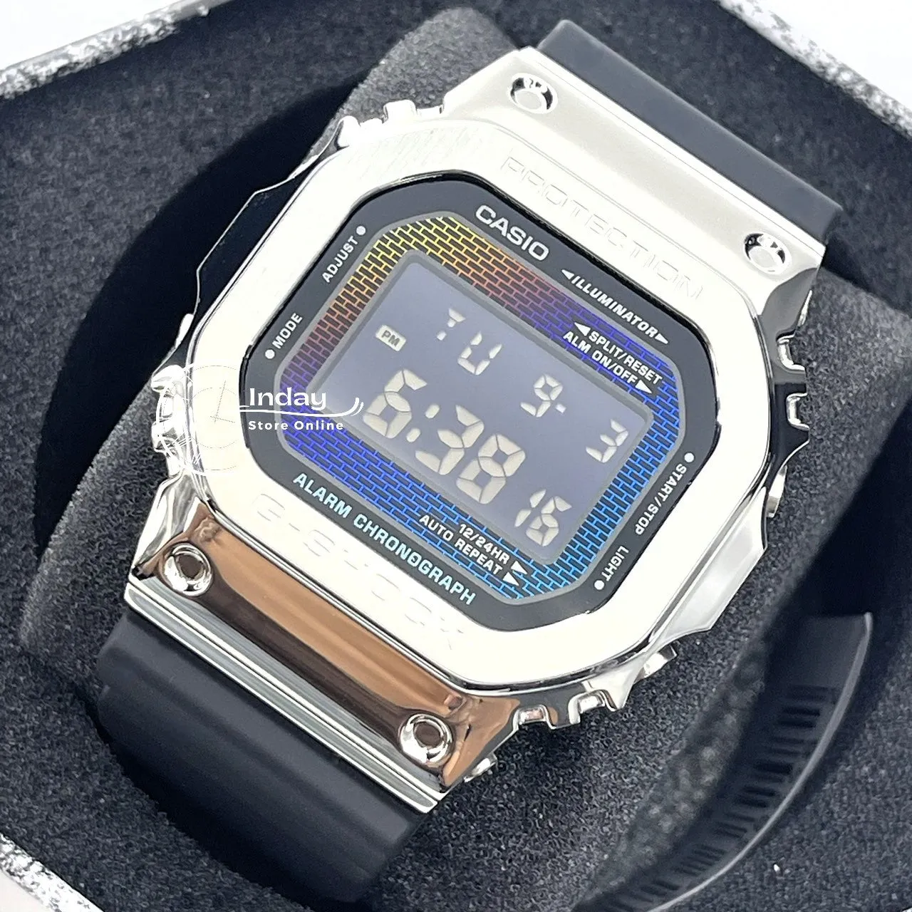 Casio G-Shock G-Steel Men's Watch GM-5600RW-1 Bio-based Resin Band Shock Resistant Mineral Glass Battery Life 5-Years