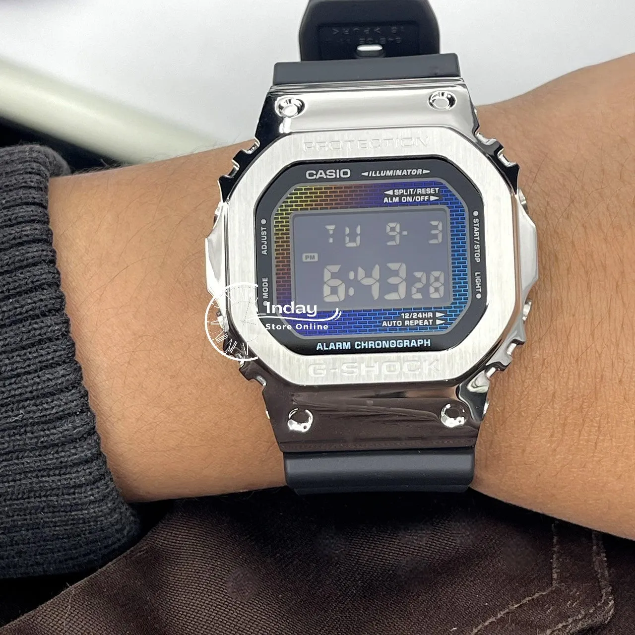 Casio G-Shock G-Steel Men's Watch GM-5600RW-1 Bio-based Resin Band Shock Resistant Mineral Glass Battery Life 5-Years