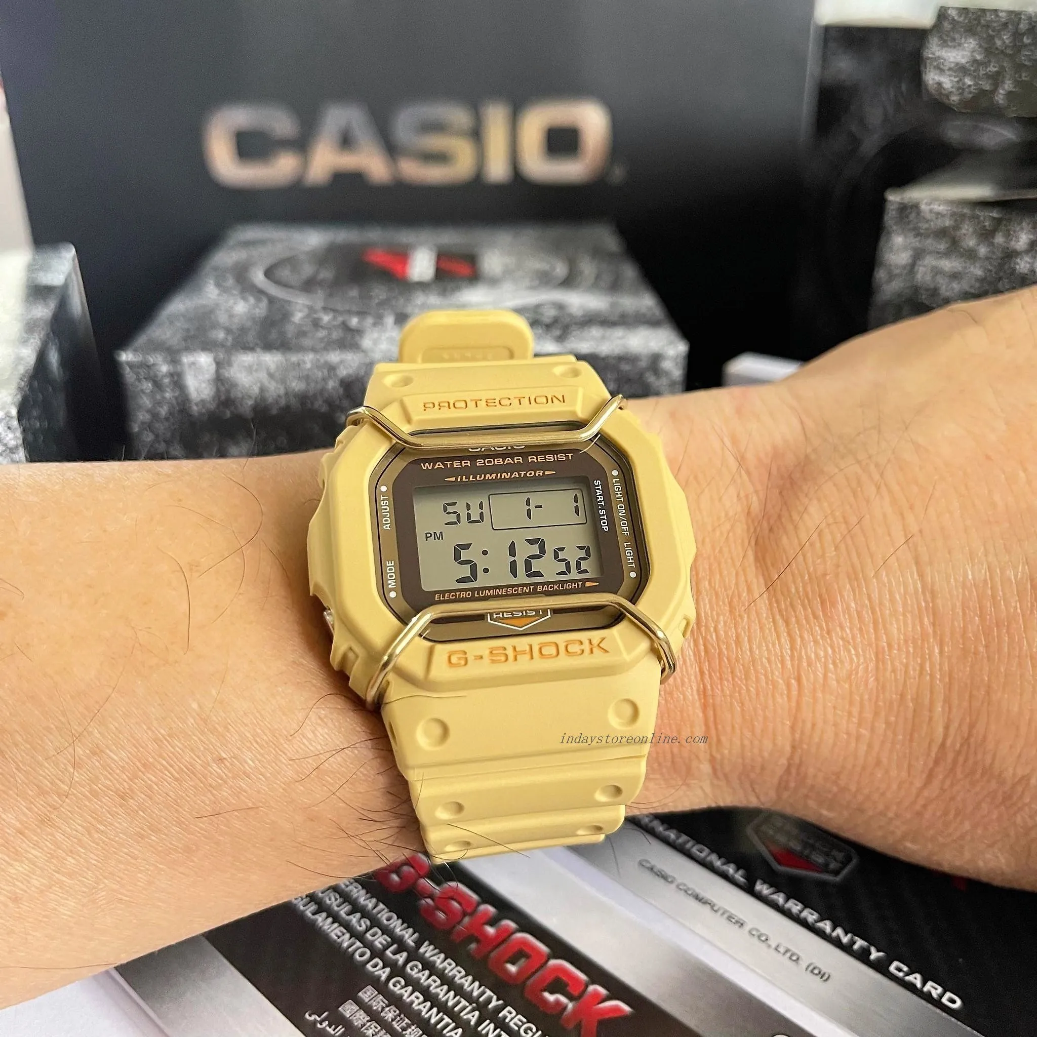 Casio G-Shock Men's Watch DW-5600PT-5 Digital 5600 Series Monochromatic Color Matte Finish