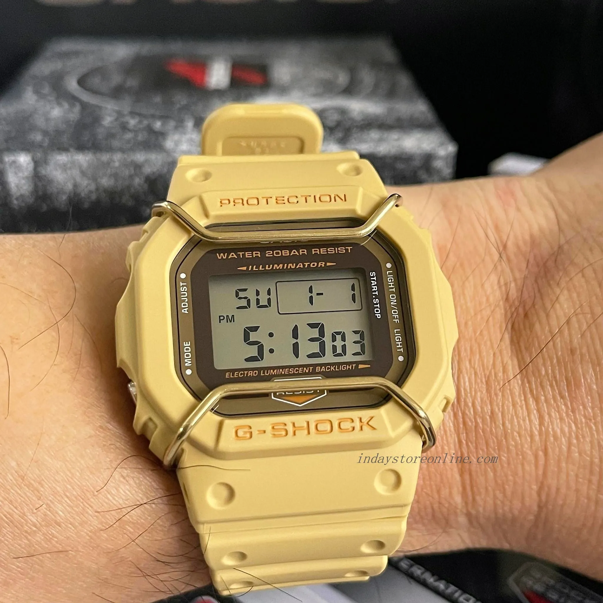 Casio G-Shock Men's Watch DW-5600PT-5 Digital 5600 Series Monochromatic Color Matte Finish