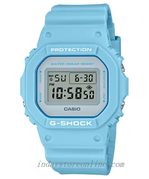 Casio G-Shock Men's Watch DW-5600SC-2 Digital 5600 Series Blue Color 200-meter Water Resistance Electro-luminescent Backlight Sports Watch