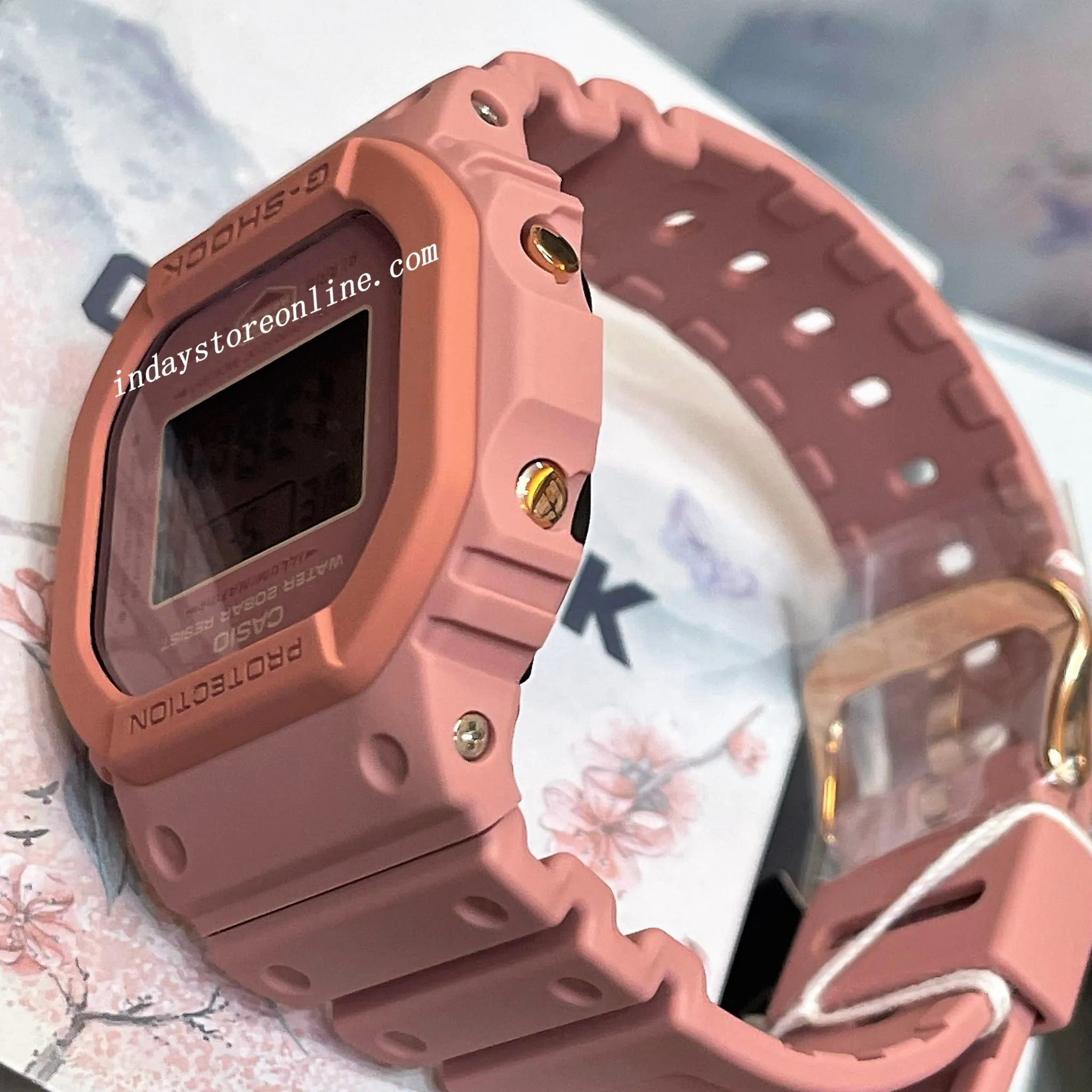 Casio G-Shock Men's Watch DW-5610SL-4A4 Digital 5600 Series Garden Pink Hues Look