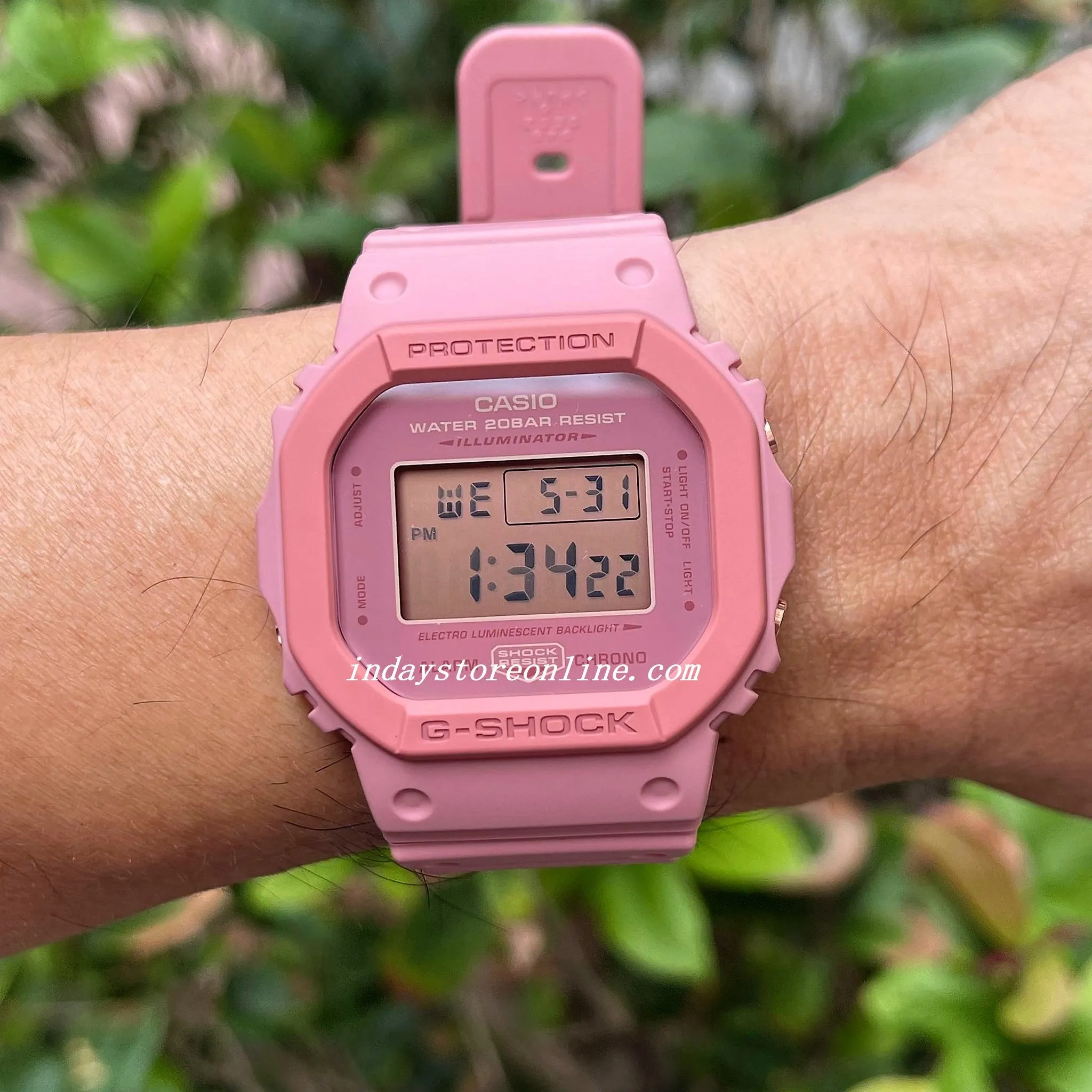 Casio G-Shock Men's Watch DW-5610SL-4A4 Digital 5600 Series Garden Pink Hues Look