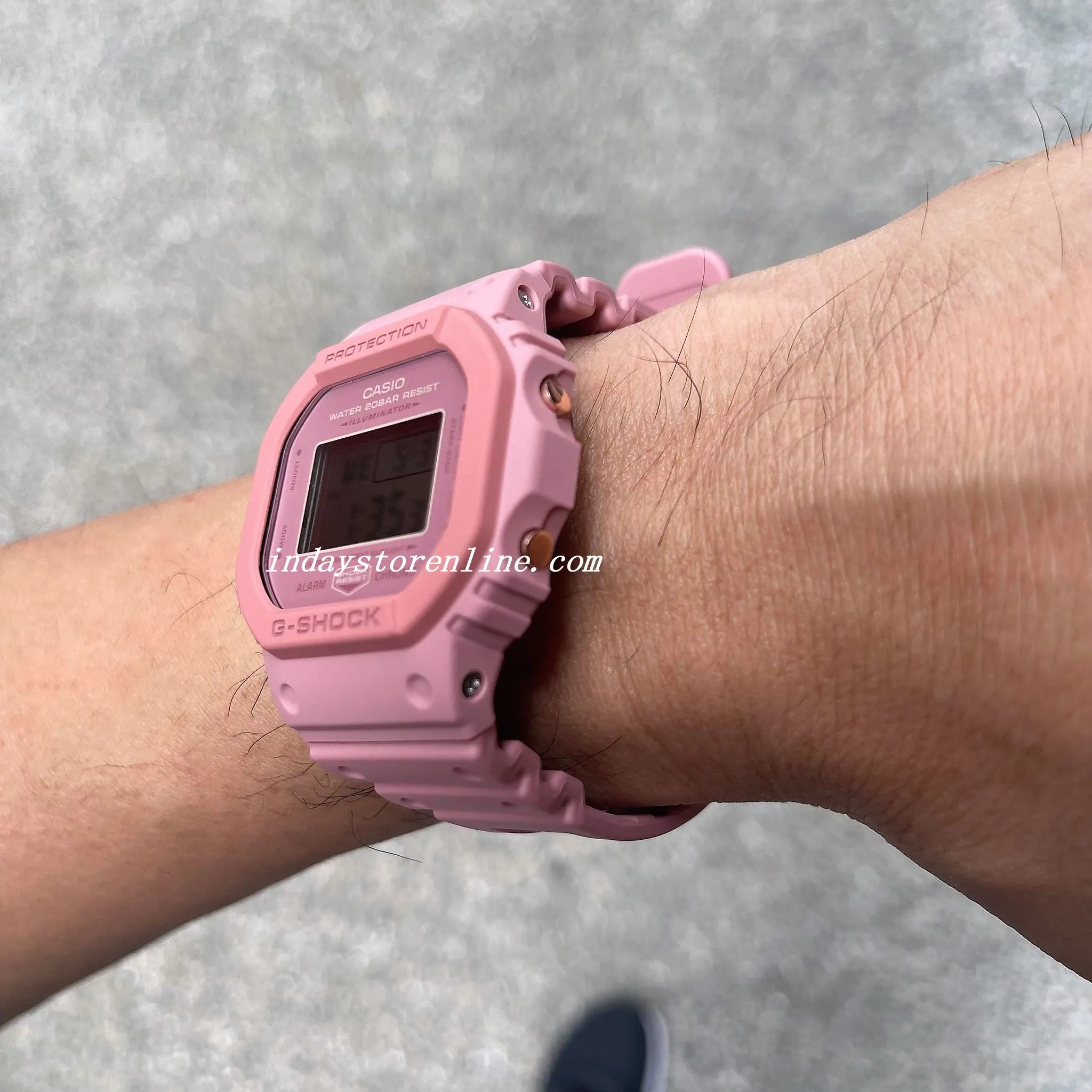 Casio G-Shock Men's Watch DW-5610SL-4A4 Digital 5600 Series Garden Pink Hues Look