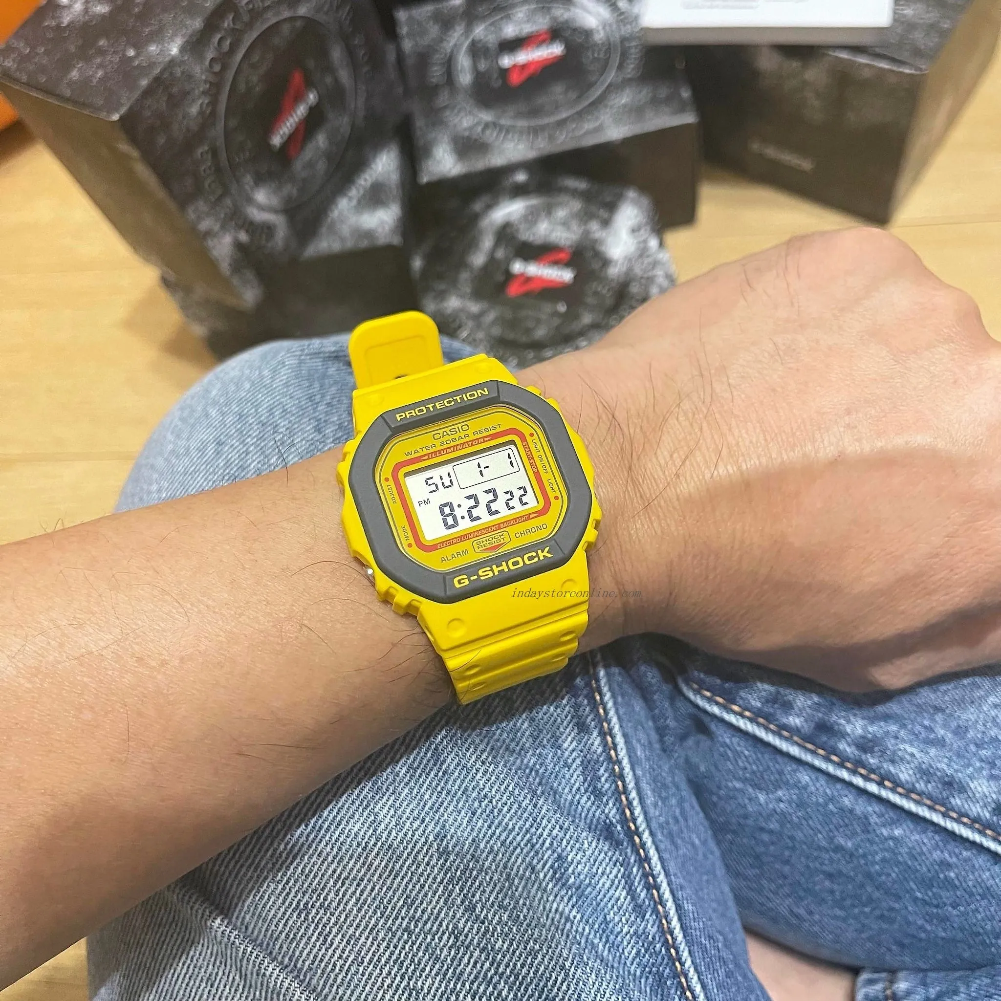 Casio G-Shock Men's Watch DW-5610Y-9 Digital 5600 Series 90s-Inspired Colorful Sporty G-Shock