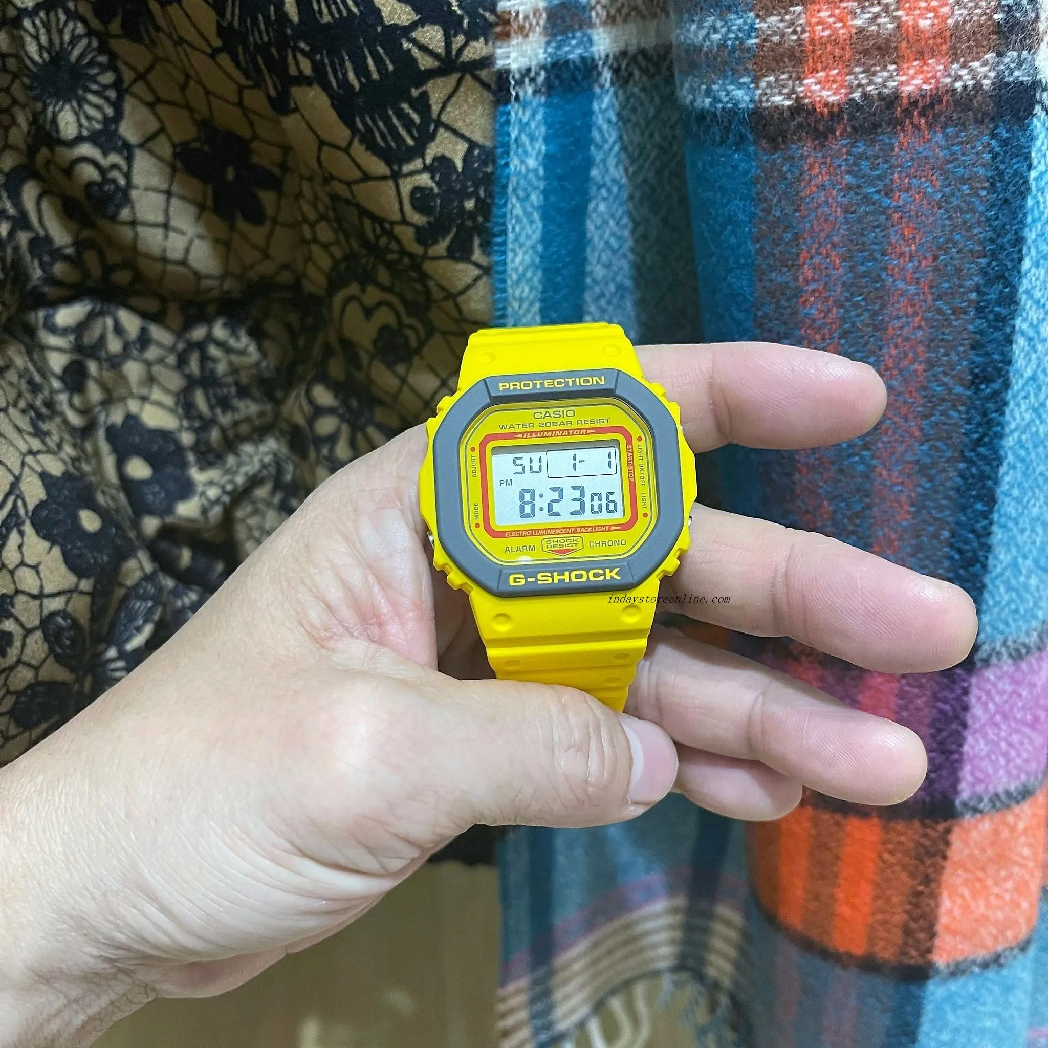 Casio G-Shock Men's Watch DW-5610Y-9 Digital 5600 Series 90s-Inspired Colorful Sporty G-Shock