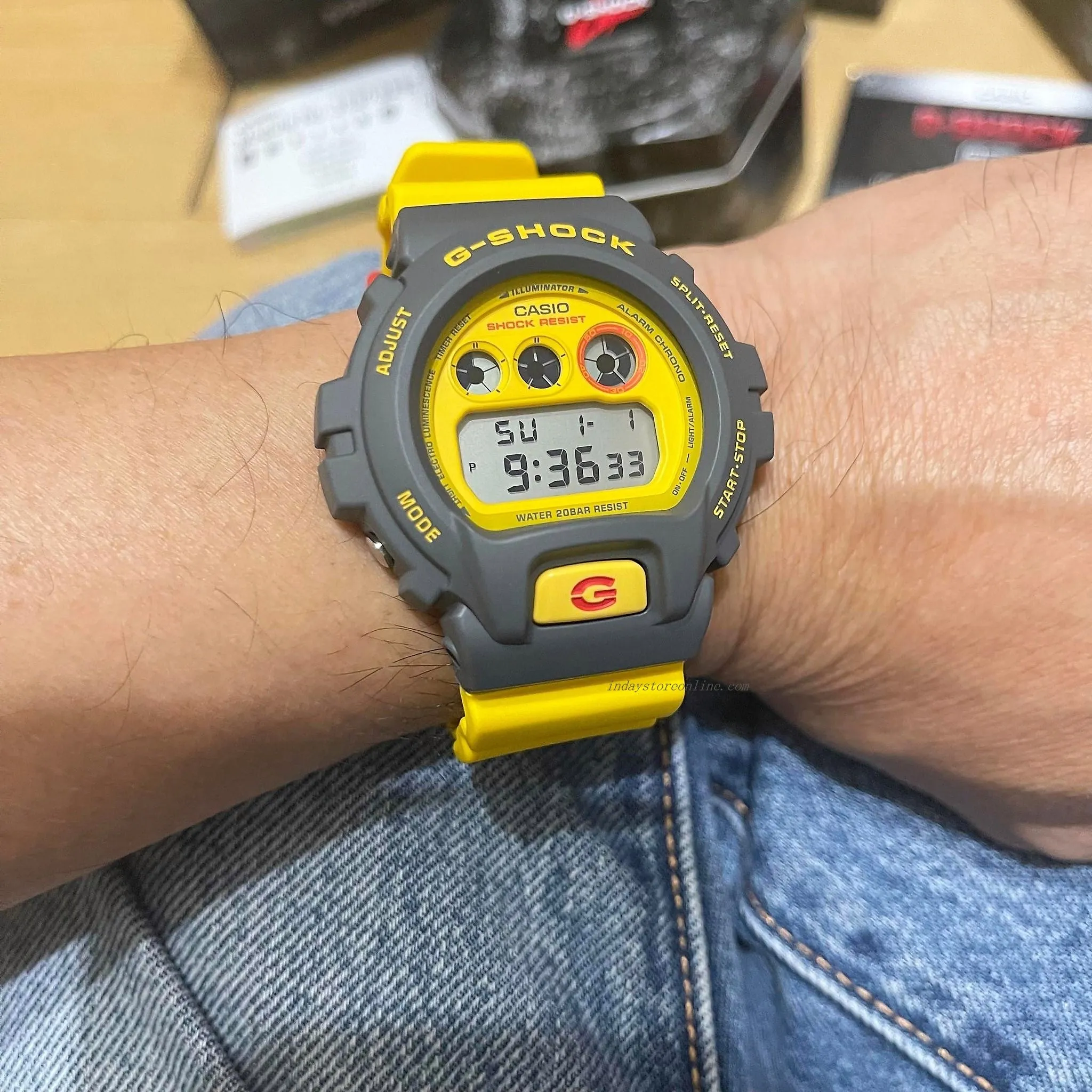 Casio G-Shock Men's Watch DW-6900Y-9 Digital 6900 Series 90s Sport Watch Series
